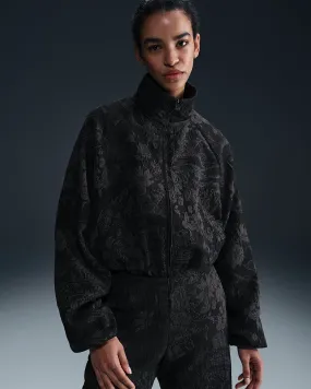 Stretchable Waistband Nike "Oversized Jacquard Track Jacket" W - Black / Anthracite