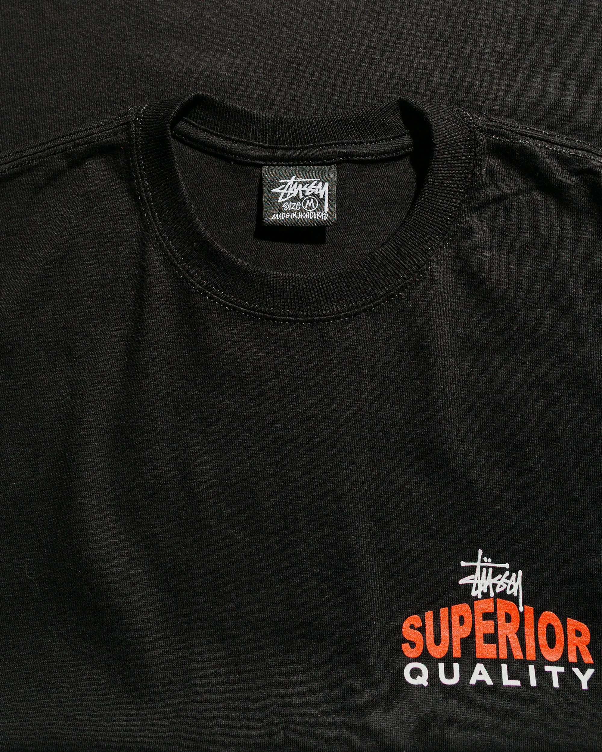 Moisture Wicking Fabric Casual Chic Wear St??ssy Superior Quality Tee Black