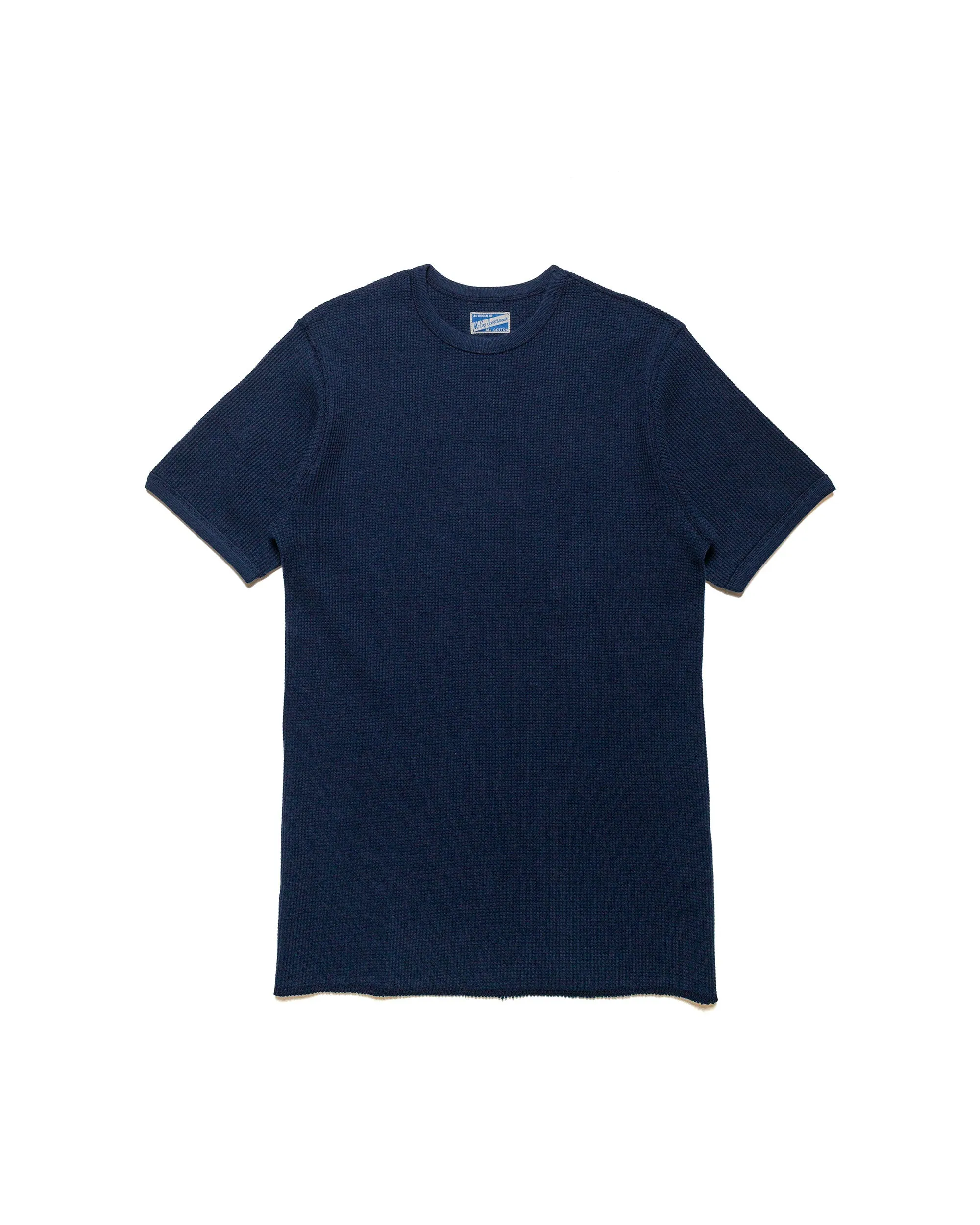 The Real McCoy's MC24018 Waffle Thermal Shirt S/S Navy easy to pair
