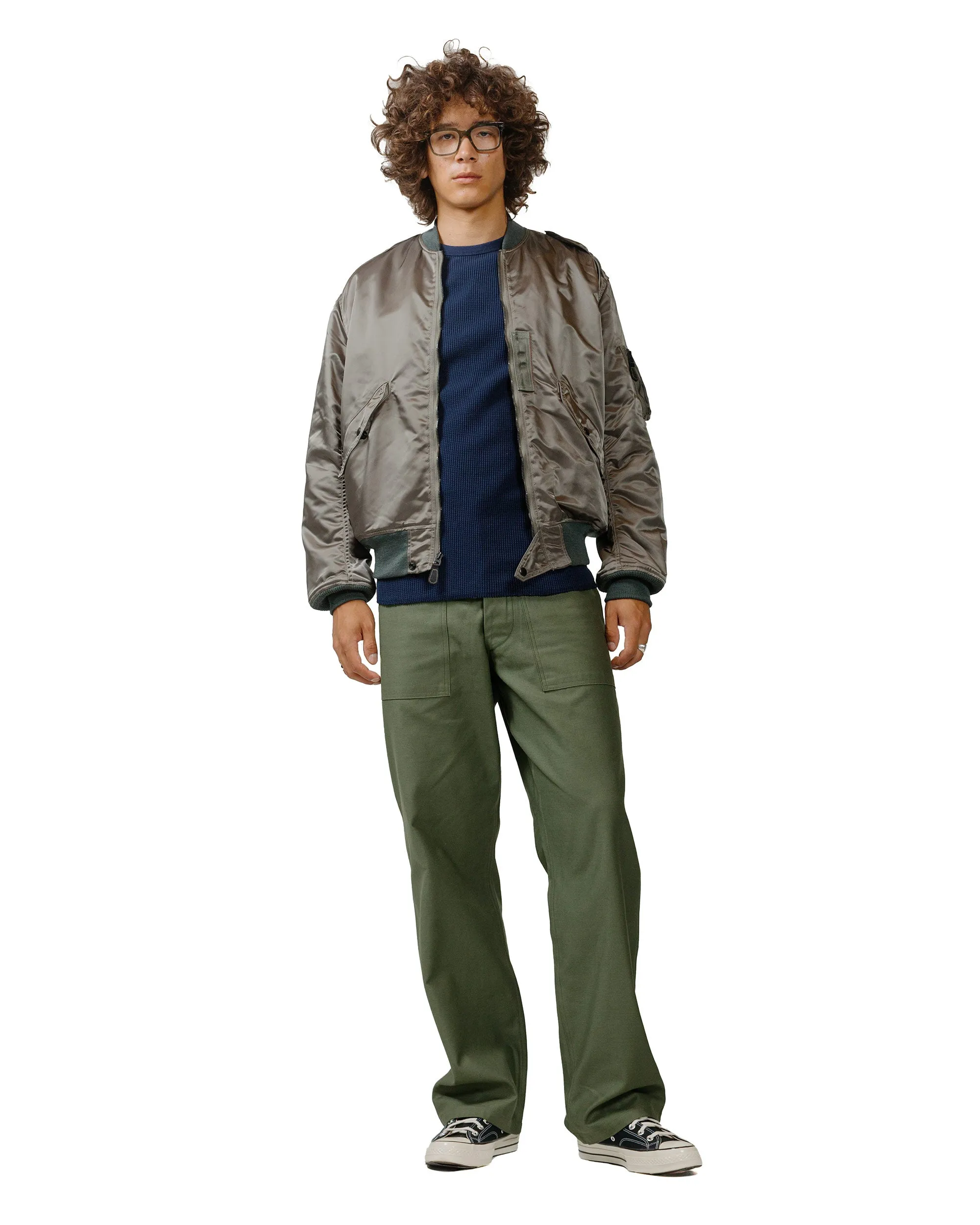 FadeResistant Coating The Real McCoy's MC24018 Waffle Thermal Shirt S/S Navy