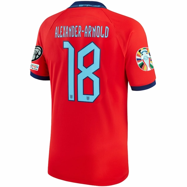 Sporty Feel Nike England Trent Alexander-Arnold Away Jersey 22/23 w/ Euro Qualifier Patches (Challenge Red/Blue Void)