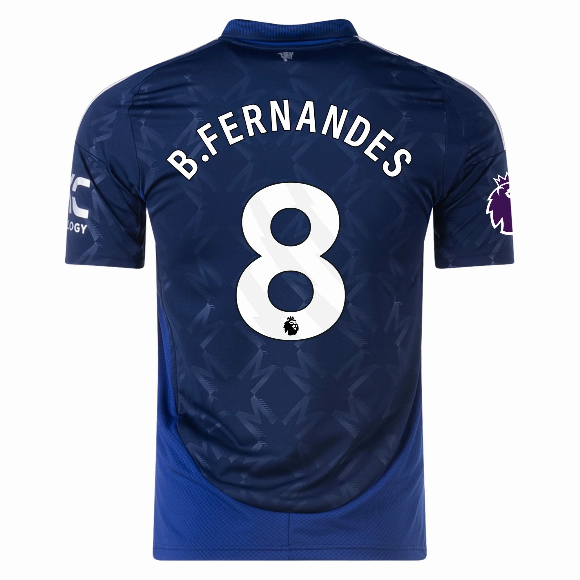 adidas Manchester United Bruno Fernandes Away Jersey w/ EPL Patch 24/25 (Night Indigo) Dynamic Air Sublimation Print Ready