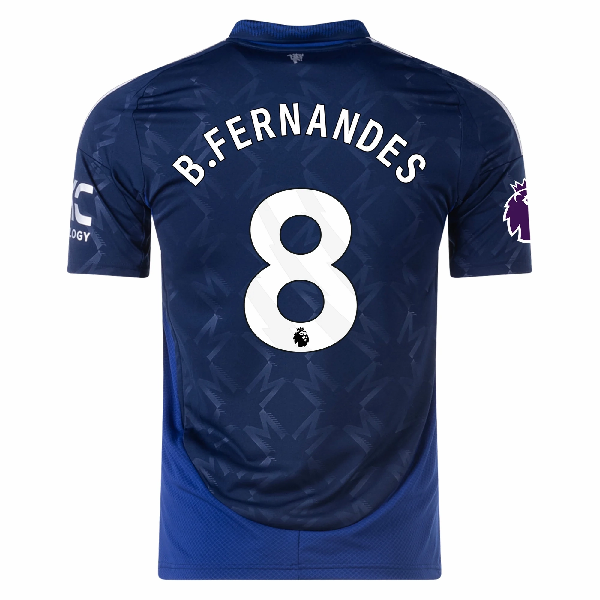 adidas Manchester United Bruno Fernandes Away Jersey w/ EPL Patch 24/25 (Night Indigo) Double Layered Thermal Insulation