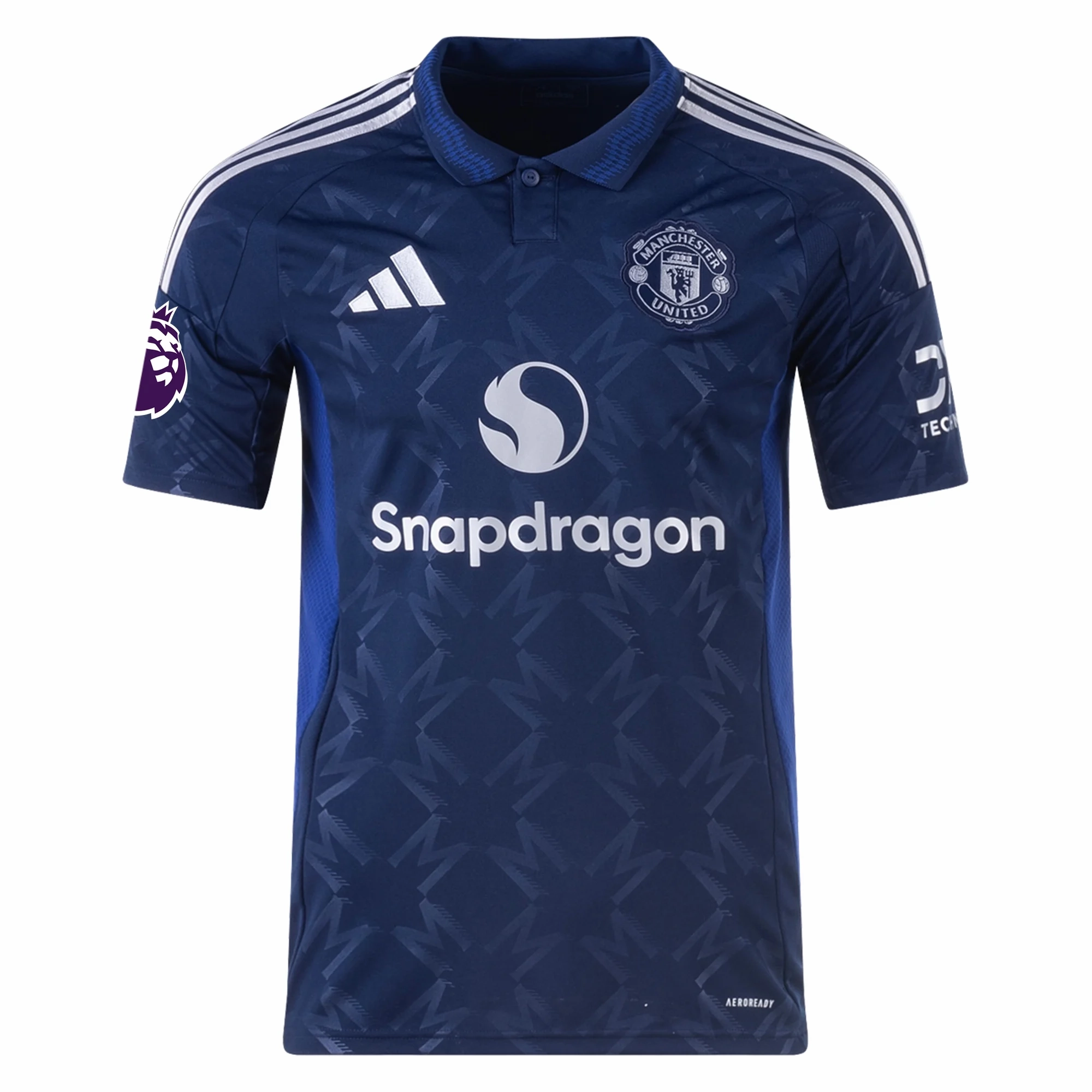 adidas Manchester United Bruno Fernandes Away Jersey w/ EPL Patch 24/25 (Night Indigo) Mesh Panel Flexible Fit