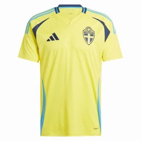 adidas Sweden Home Jersey 24/25 (Bright Yellow) Interlock Knit Structure Ultra light
