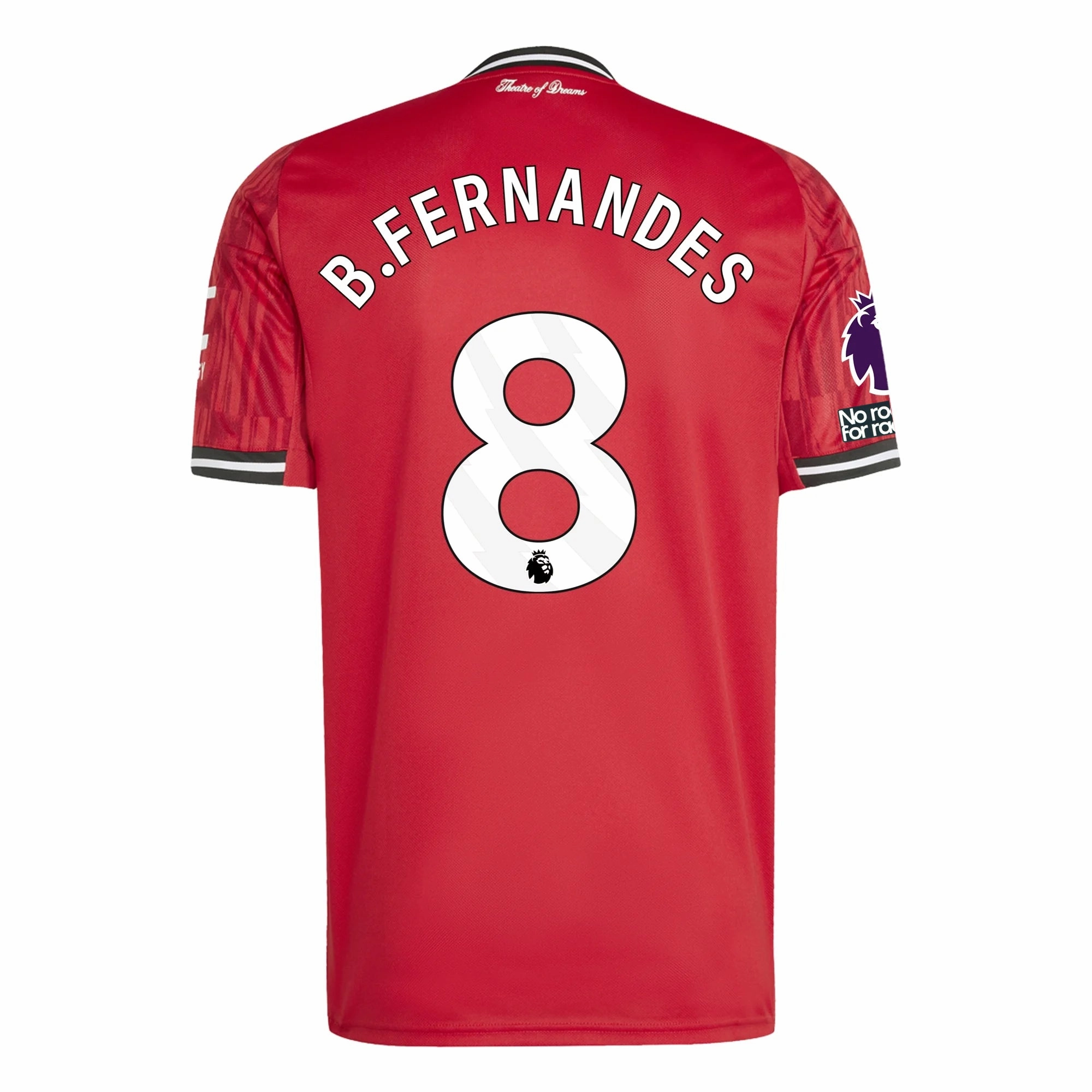 adidas Bruno Fernandes Men's Manchester United Home Jersey 25/26 w/ EPL   NRFR Patches (Red) Yarn Dye Technique