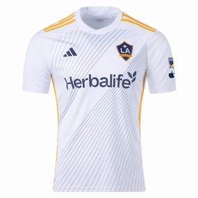 adidas LA Galaxy Home Jersey w/ MLS   Apple TV Patches 24/25 (White/Yellow/Navy) Quick Touch Speed Focus