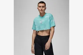 Travel Proof StretchableMaterial Jordan "Artist Series by Parker Duncan T-shirt - W - Bleached Aqua