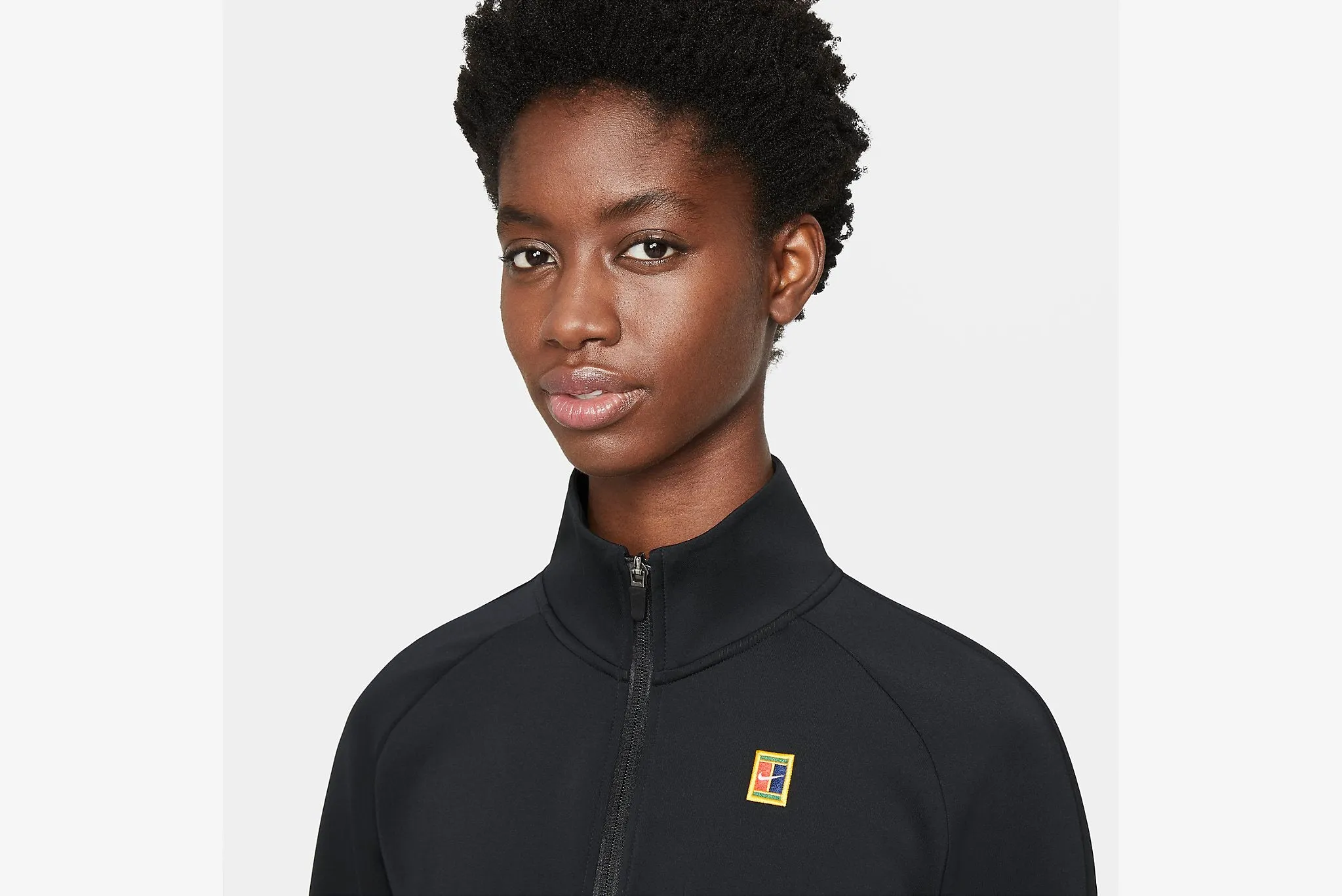 Nike "Court Full-Zip" Tennis Jacket W - Black / Multi Morning Ease