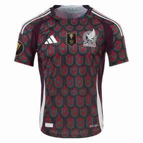 adidas Mexico Authentic Home Jersey 24/25 w/ Gold Cup 2025 Patches (Multicolor) Bonded Armhole Frames