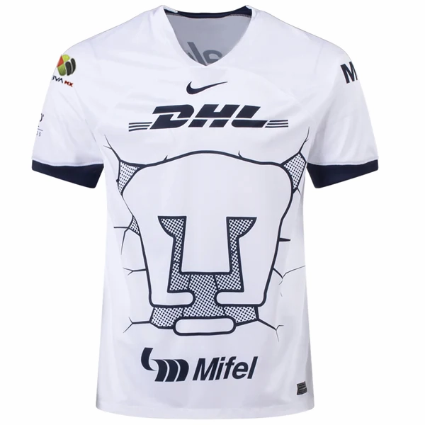 Low Friction Texturing Temperature Control Technology Nike Pumas UNAM Home Jersey w/ Liga MX Patch 23/24 (White/Obsidian)