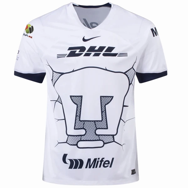 Nike Pumas UNAM Home Jersey w/ Liga MX Patch 23/24 (White/Obsidian) Wicking Interior Layer Mesh Detail