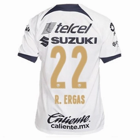 Nike Pumas UNAM Robert Ergas Home Jersey w/ Liga MX Patch 23/24 (White/Obsidian) Temperature Control Weave