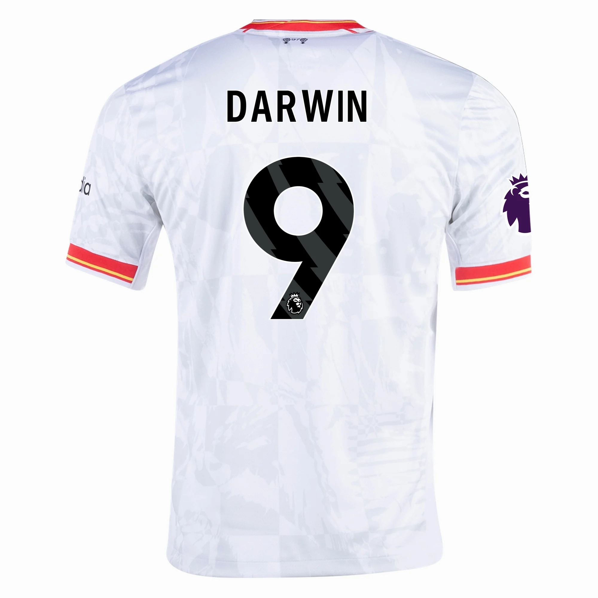 Eco Friendly Fibers Zero Distraction Tagging Nike Liverpool Darwin Nunez Third Jersey w/ EPL Patch 24/25 (White/Pure Platinum)