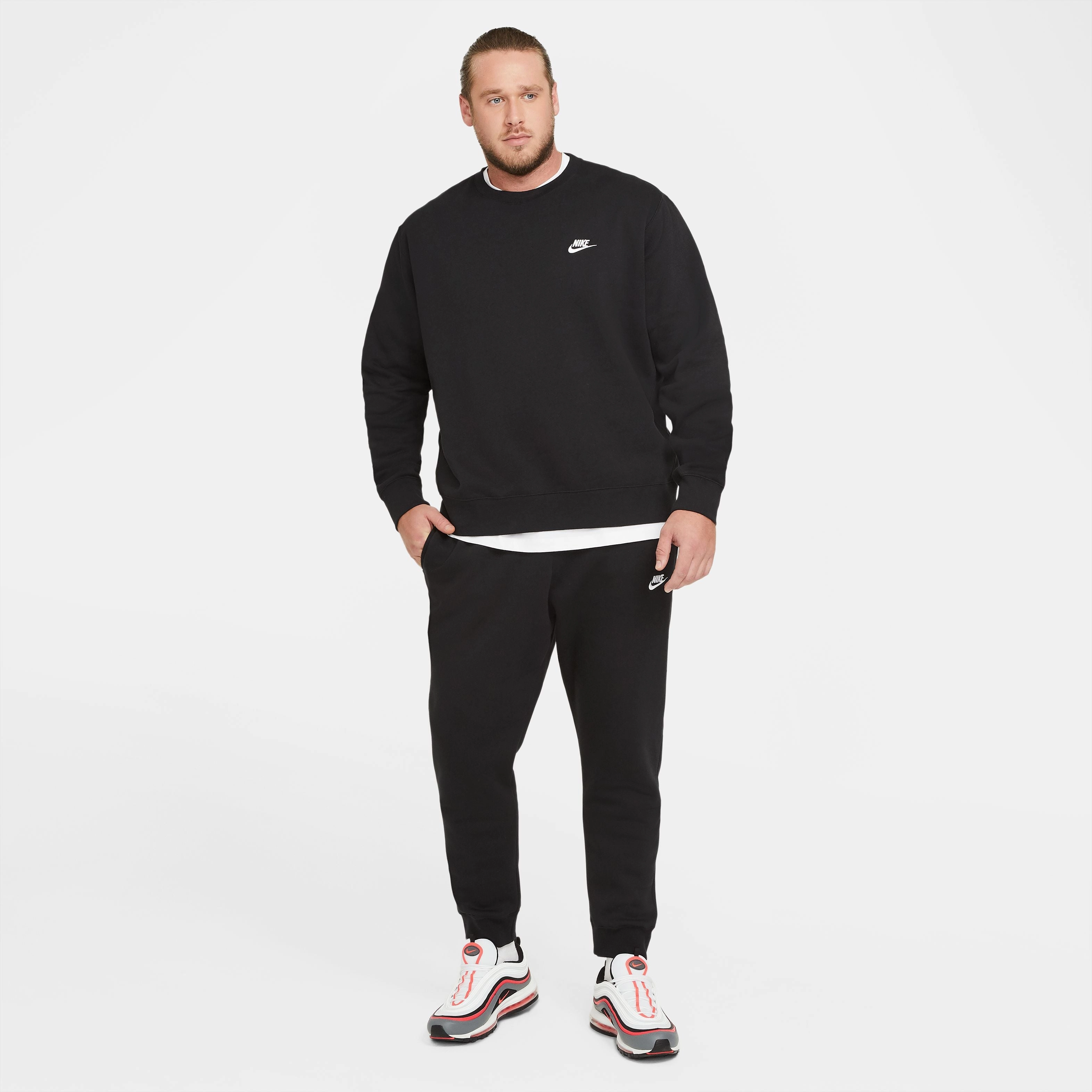 Club Fleece Crew Sweatshirt Trendy Basics ring accents