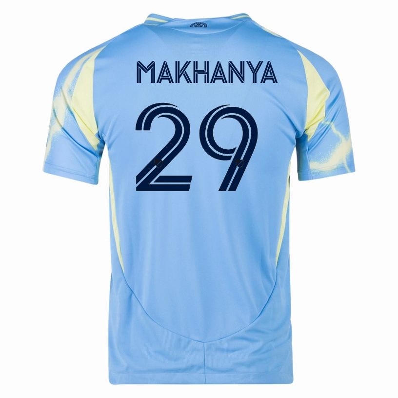 adidas Philadelphia Union Olwethu Makhanya Authentic Away Jersey 25/26 (Blue/Yellow) Stretchable Fabric