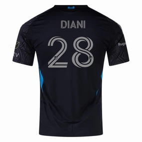 adidas Djibril Diani Charlotte FC Authentic Away Jersey 25/26 (Black) Ventilated Design
