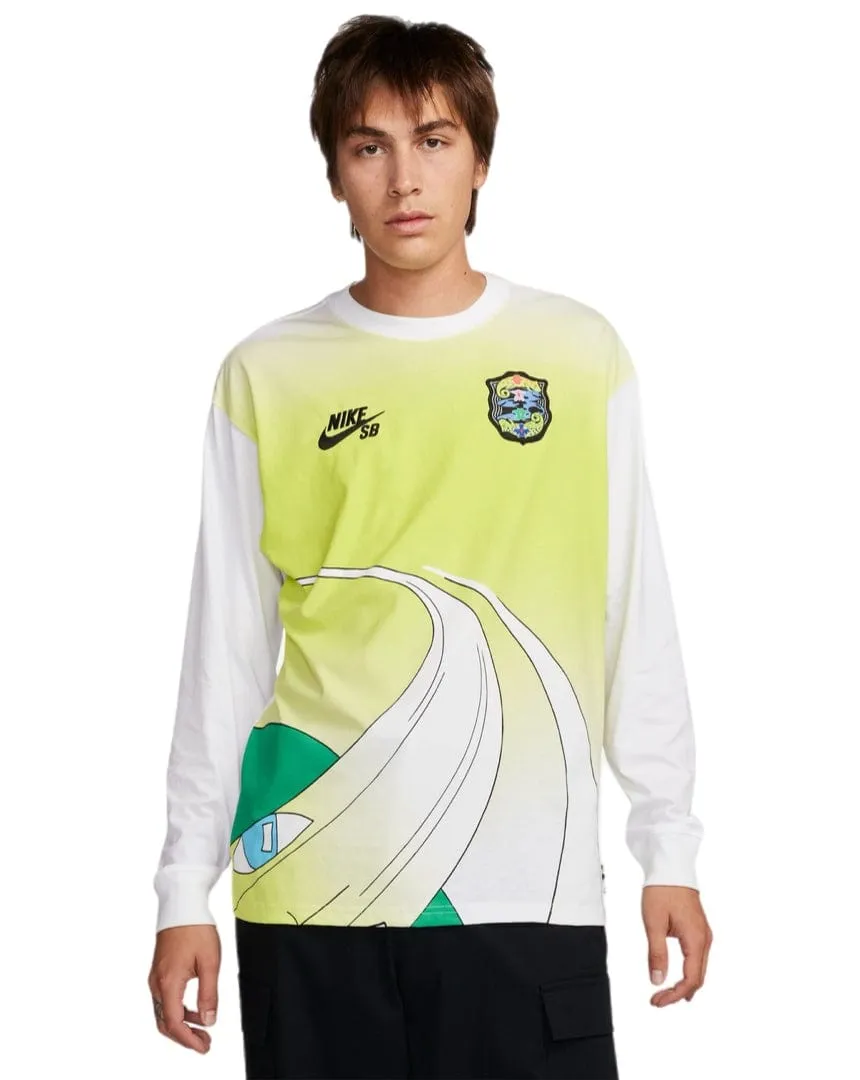 Active Fit Stylish Scarf Nike SB Olympic Longsleeve Tee - White