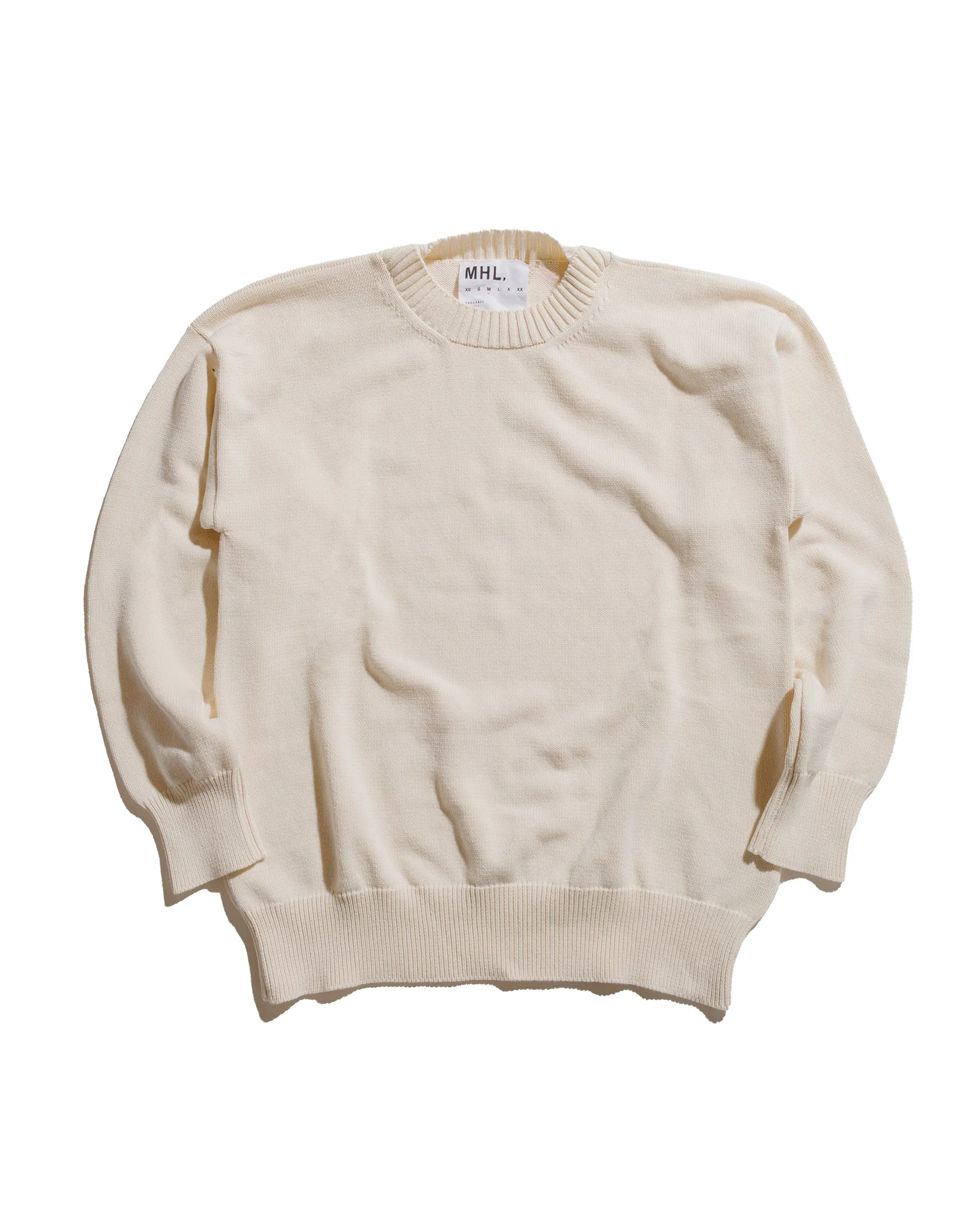 MHL Cross Over Crew Dry Cotton Ecru Cotton Blend Denim