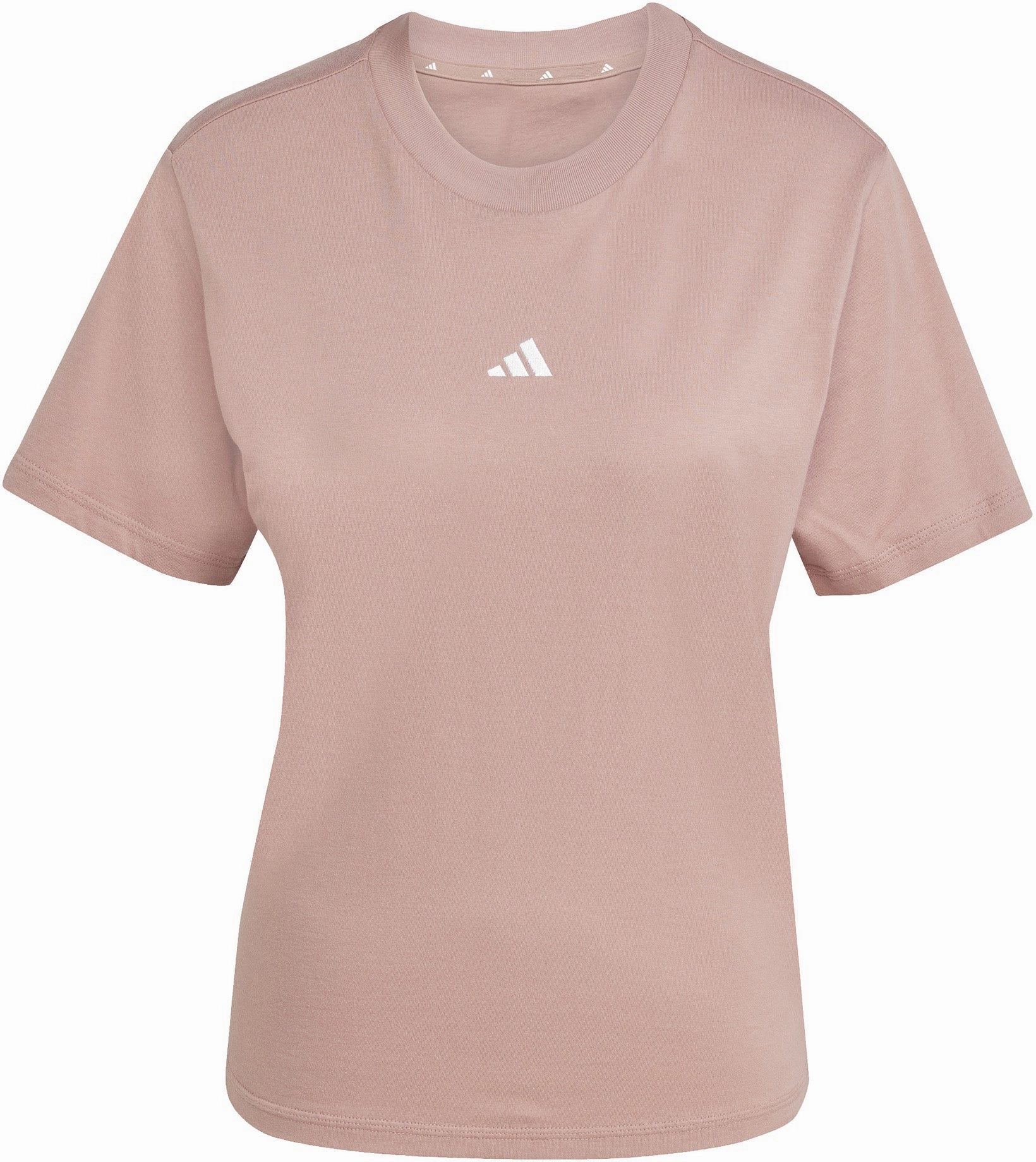 Women's Essentials Small Logo Cotton T-Shirt Durable Ribbed Hem Flexible Neckline