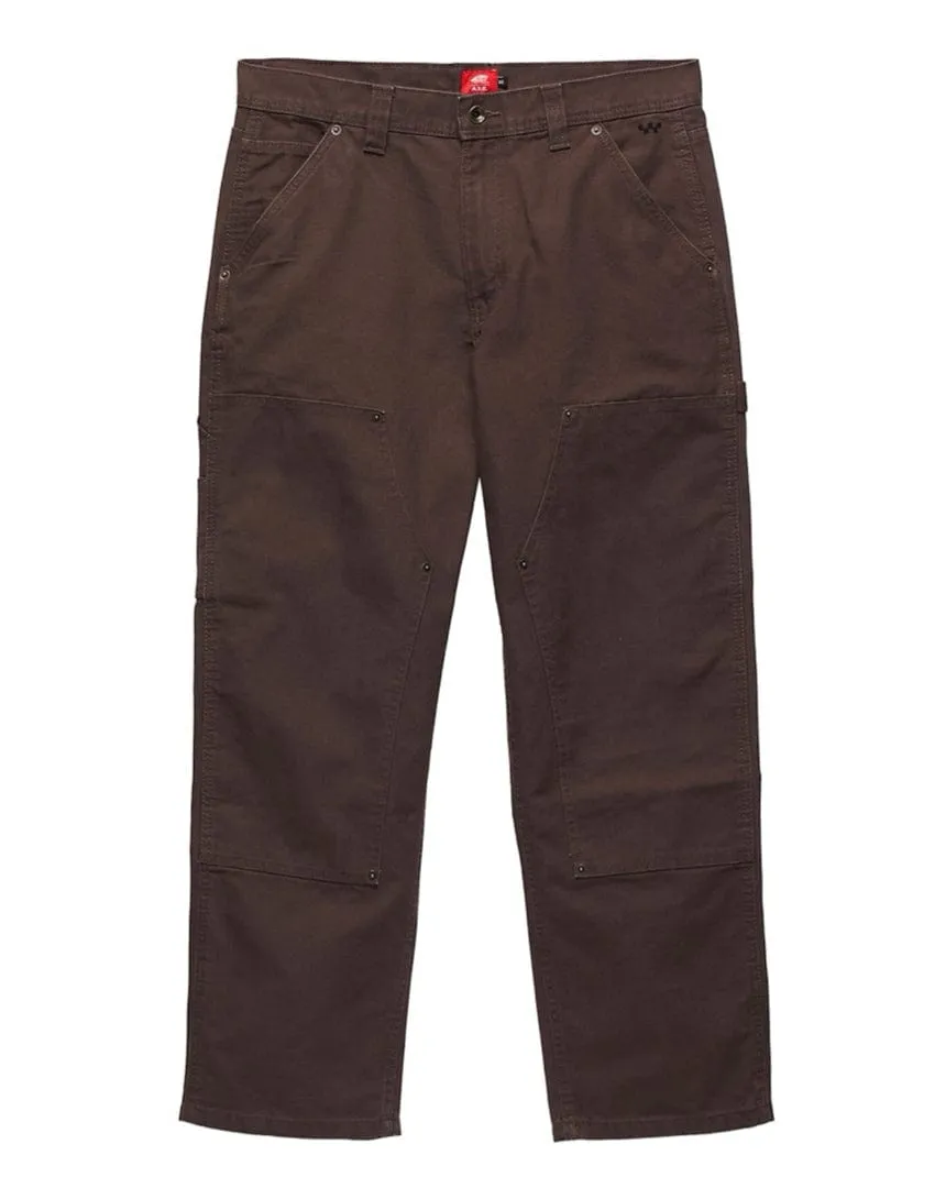 Run Core AntiSnagFabric Vans AVE Skate Drill Chore Loose Carpenter Pants - Chocolate Brown