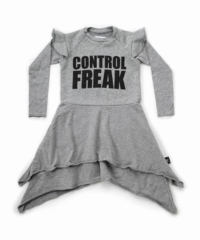 Classic Design NU1980 Control Freak Dress, Heather Grey
