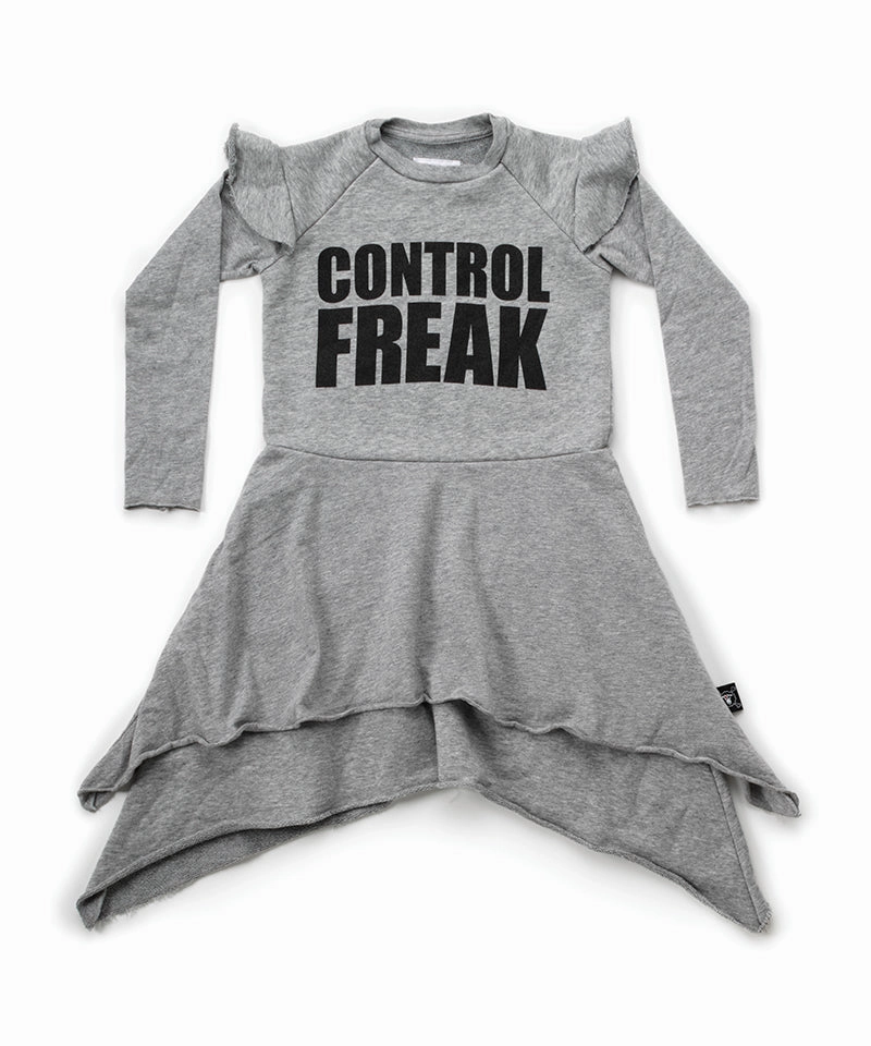 NU1980 Control Freak Dress, Heather Grey Clasp-Closure