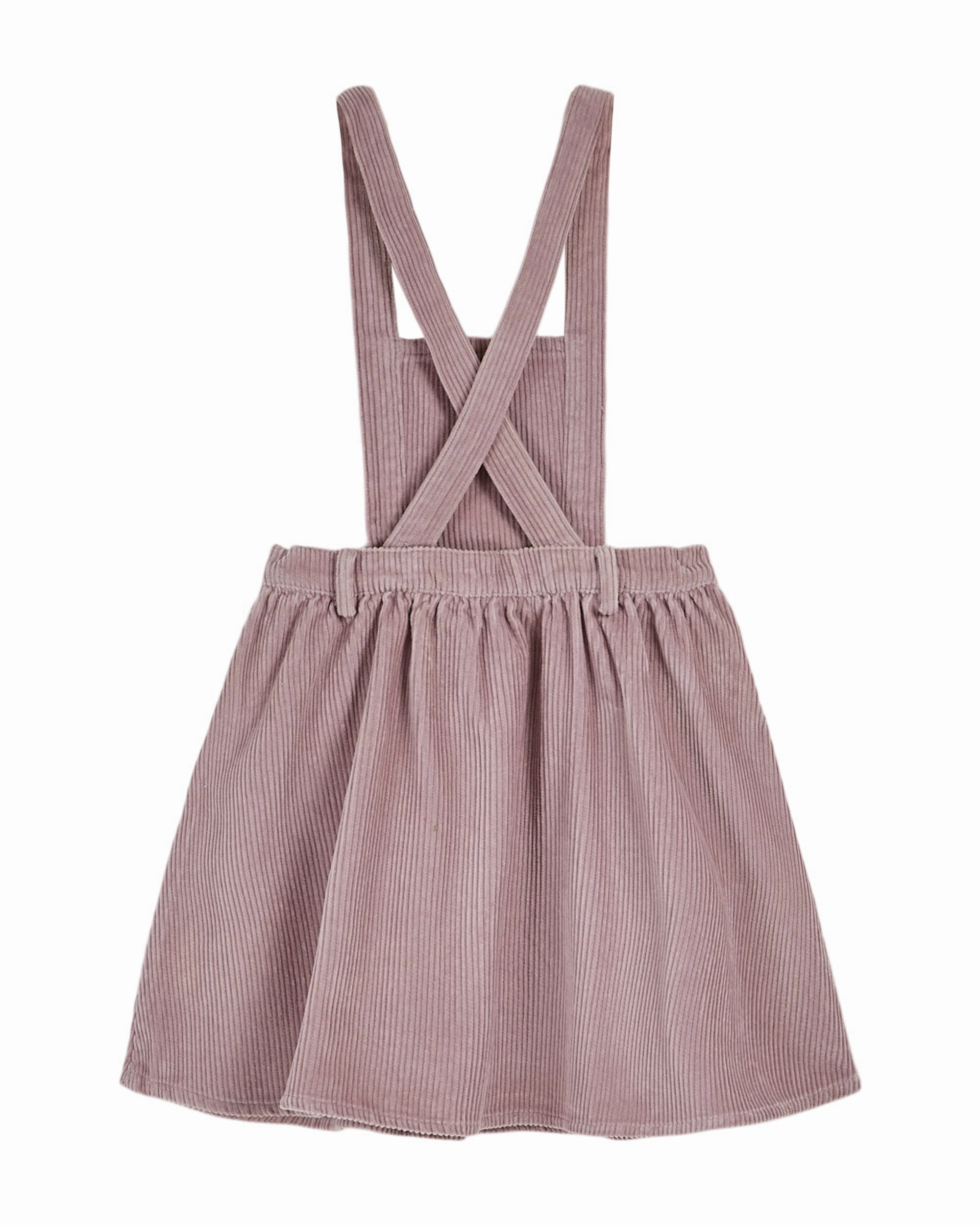 Sleek and Simple Emile et Ida Apron dress with flower pockets, Mauve