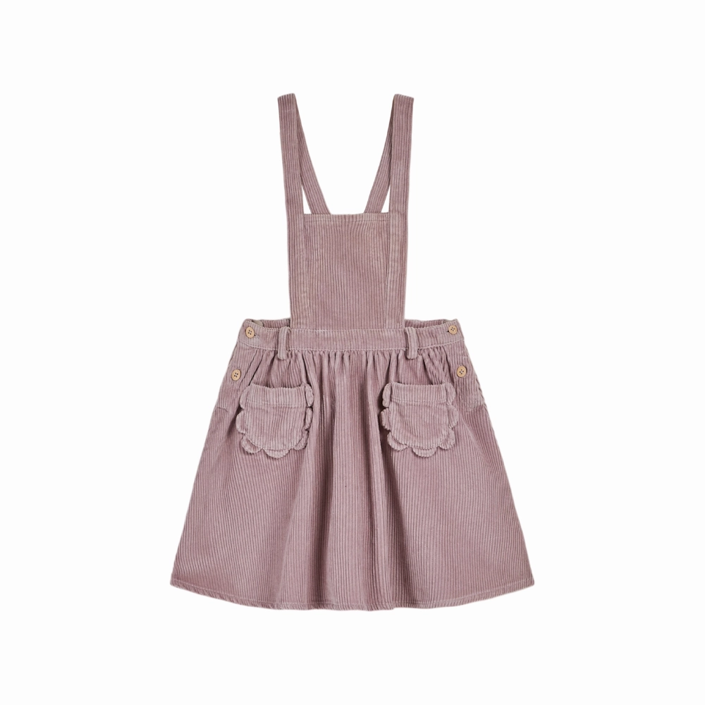 Modern Edge Versatile Cut Emile et Ida Apron dress with flower pockets, Mauve