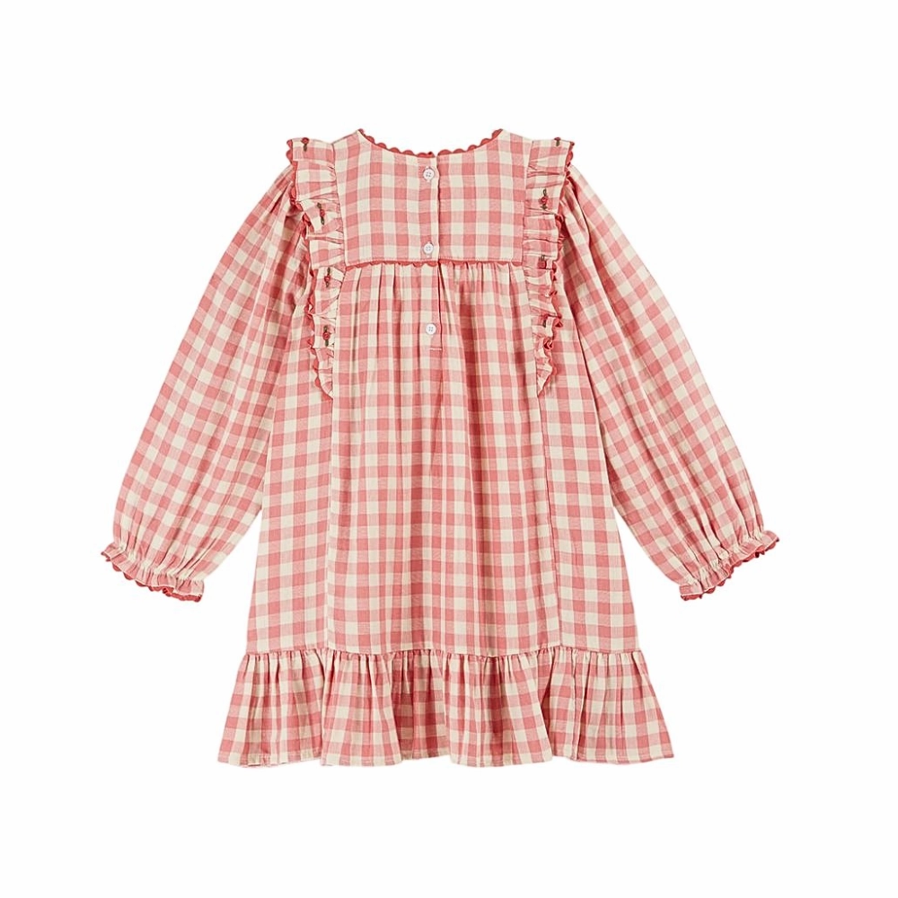 Classic Layer Emile et Ida Gauze Vichy Dress, Gingham