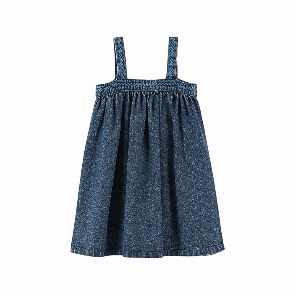 Refined Mood Emile et Ida Loose Dress with Straps, Denim
