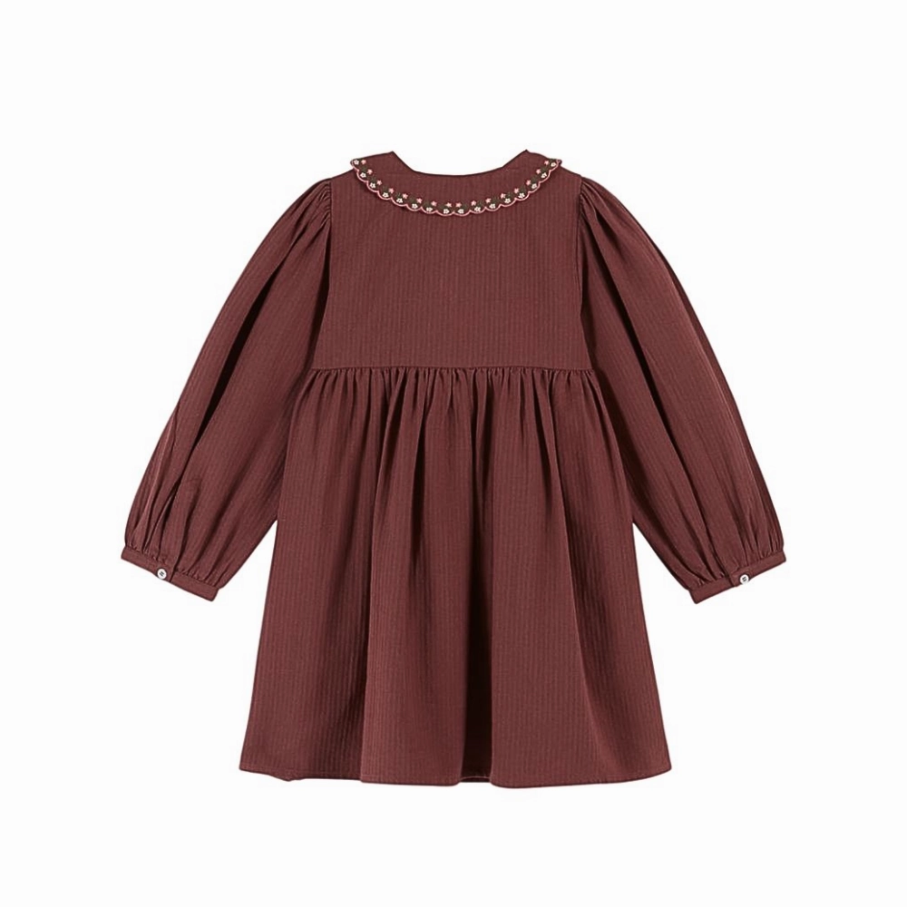 Emile et Ida Smocked Dress, Violine Moment Glow