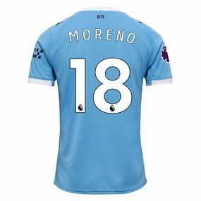 Core Layer Motion Base Puma Stefan Ortega Moreno Manchester City Home Jersey 25/26 w/ EPL   Sponsor Patch (Team Light Blue/Puma White)