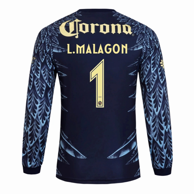 adidas L. Malagon Club Am??rica 25/26 Away Long Sleeve Jersey (Blue) Layer Friendly