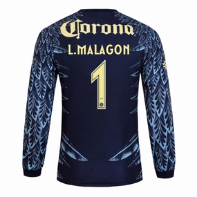 adidas L. Malagon Club Am??rica 25/26 Away Long Sleeve Jersey (Blue) Layer Friendly
