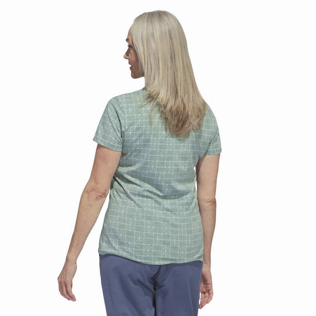 adidas - Women's Go-To Printed Polo (IV6987) Friction Free sprint training