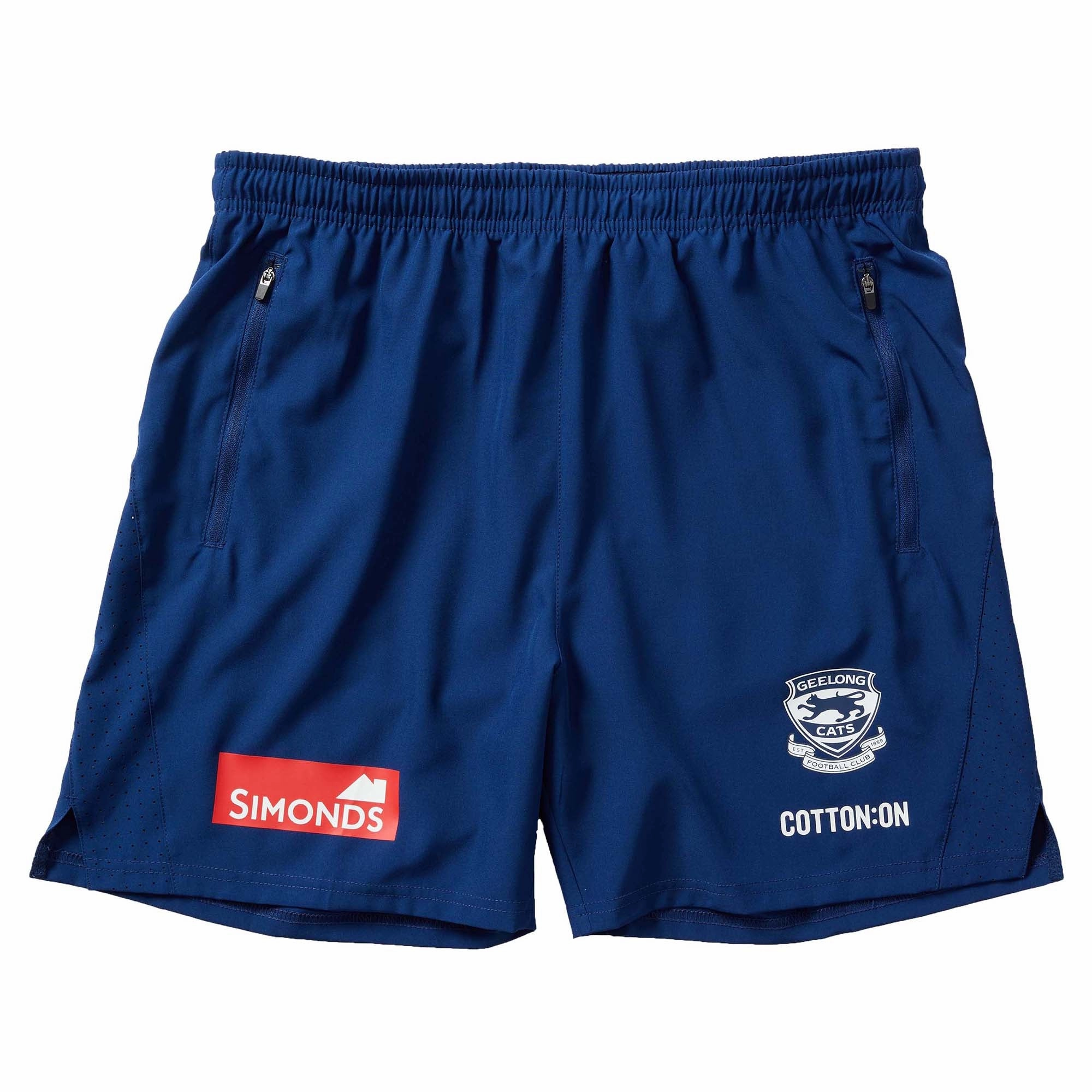 No Slip Gripper Hem Breath Ready Men's AFL Geelong Cats Football Club 2025 Training Shorts