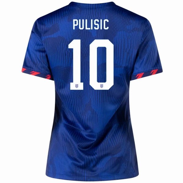 Nike Womens United States Christian Pulisic Away Jersey 23/24 (Hyper Royal/Loyal Blue) Fade Resistant Finish