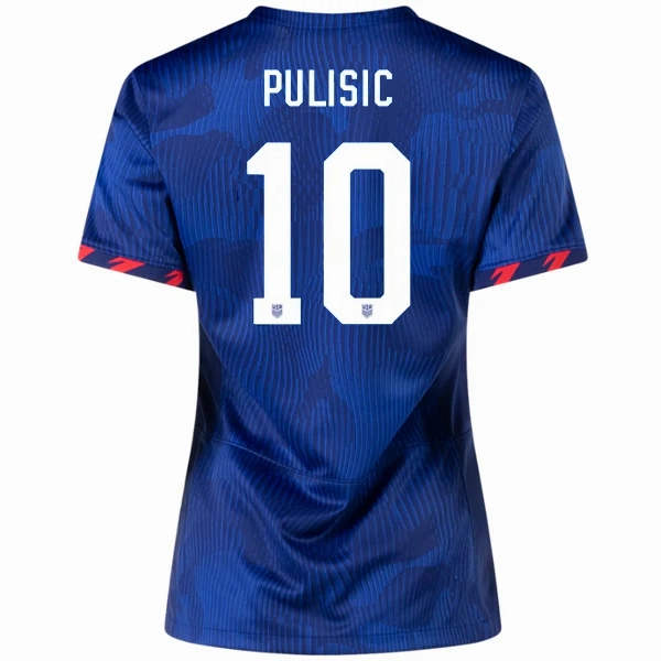 Nike Womens United States Christian Pulisic Away Jersey 23/24 (Hyper Royal/Loyal Blue) Bold Lettering