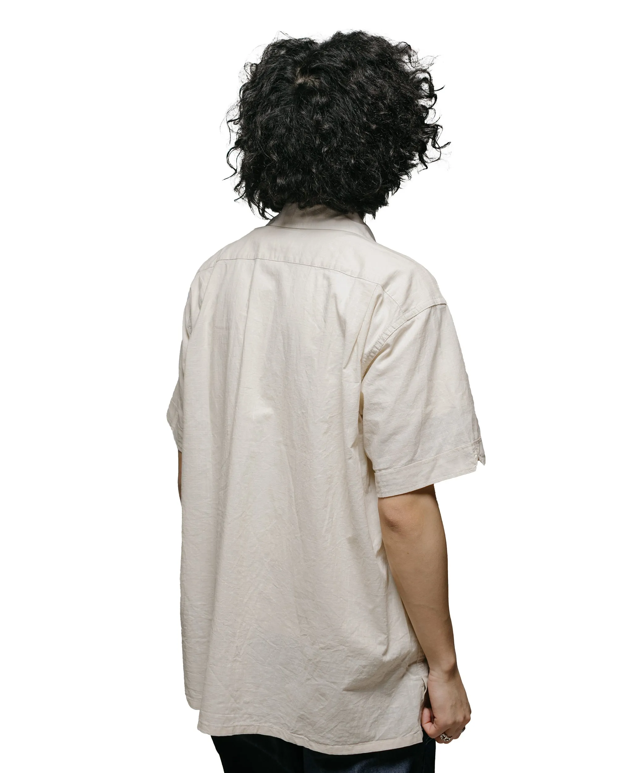 Engineered Garments Camp Shirt Beige Cotton Handkerchief Loose Comfort Summer Outfit