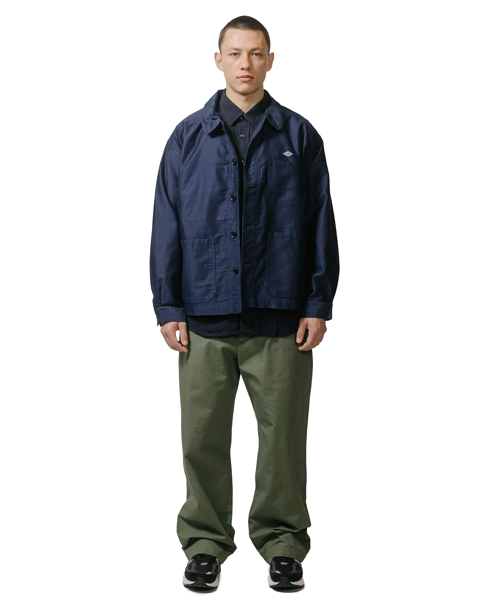 Button-up Festival Fashion Engineered Garments Work Shirt Dark Navy Tone & Tone Seersucker