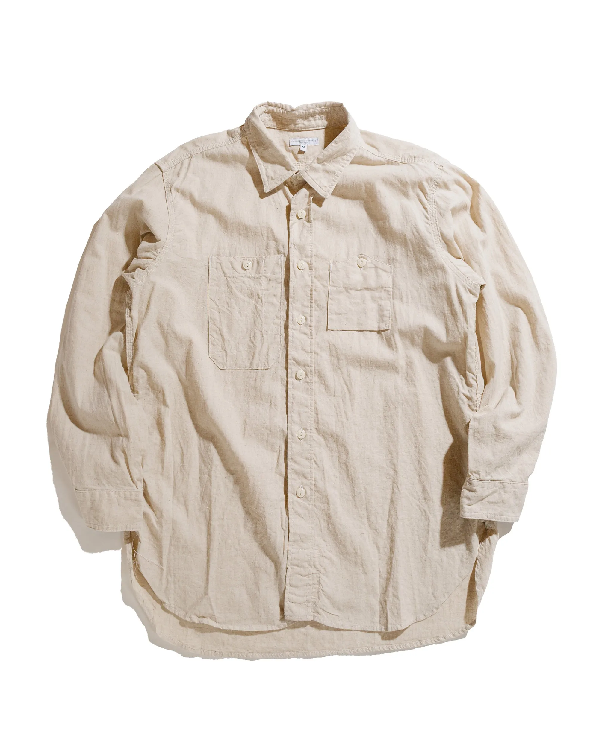 Non-Iron Wrinkle Free Care Engineered Garments Work Shirt Natural CL Sheeting