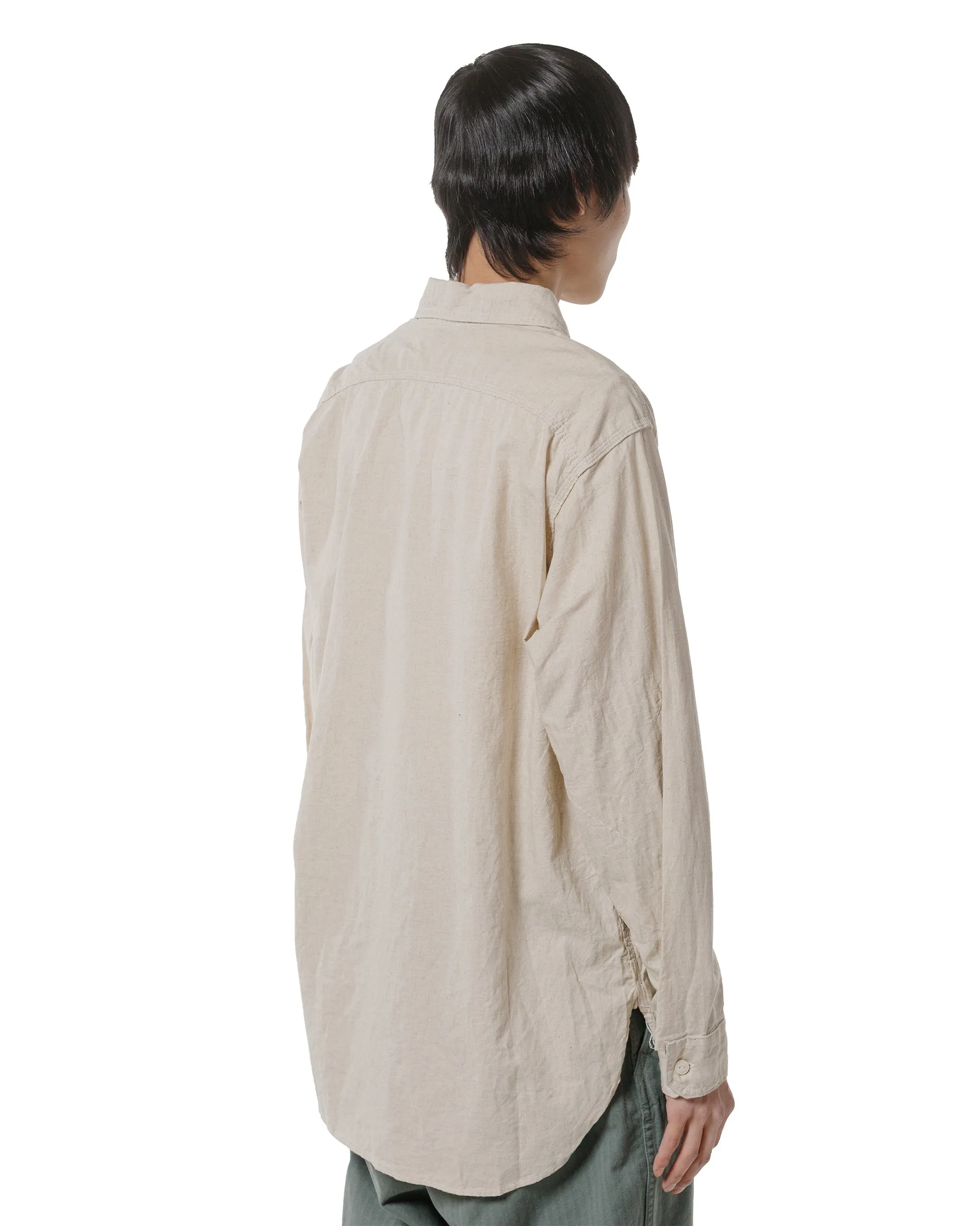 Engineered Garments Work Shirt Natural CL Sheeting Earthy Palette Easy Care Material
