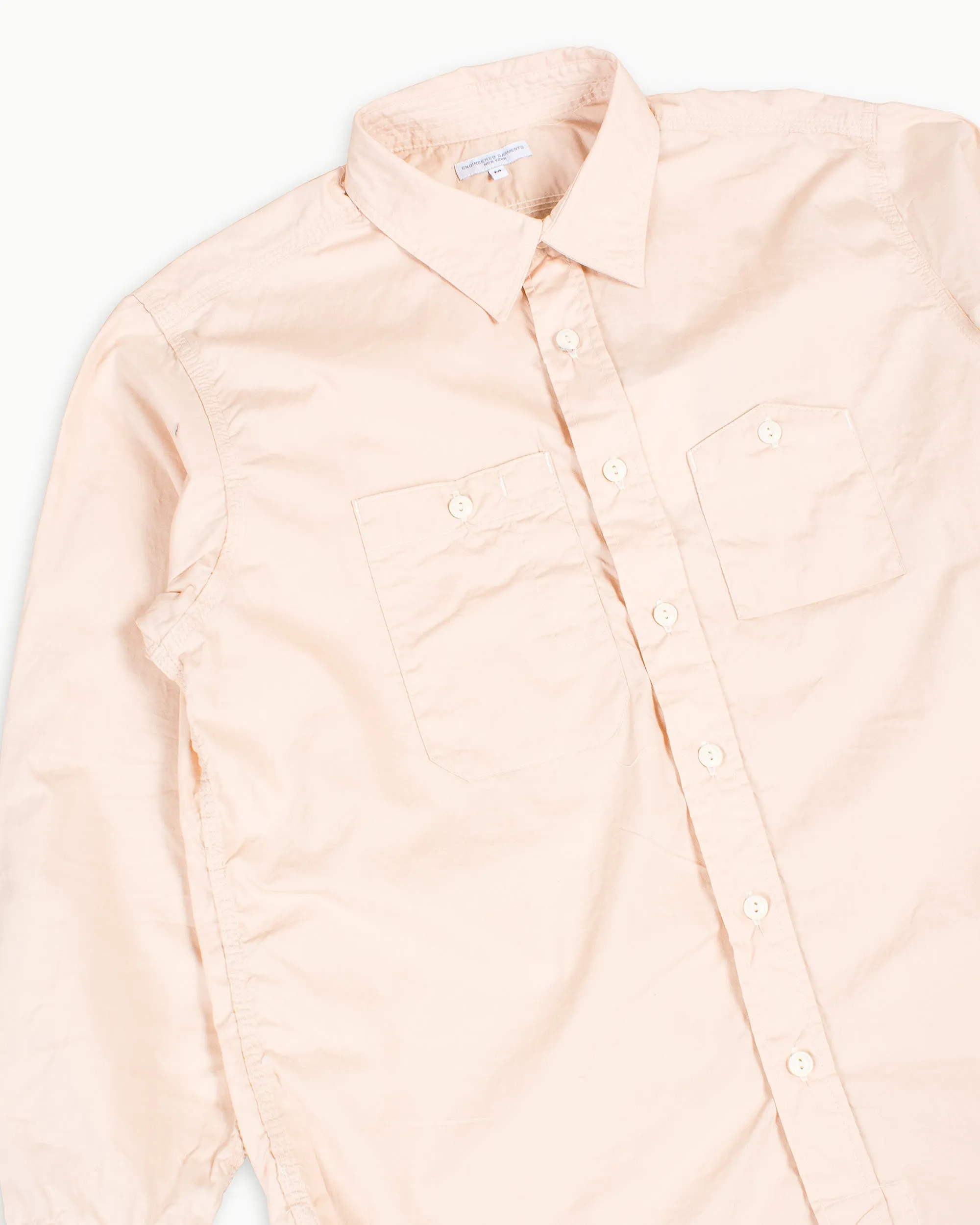 Loose Fit Dinner Date Engineered Garments Work Shirt Pink Superfine Poplin