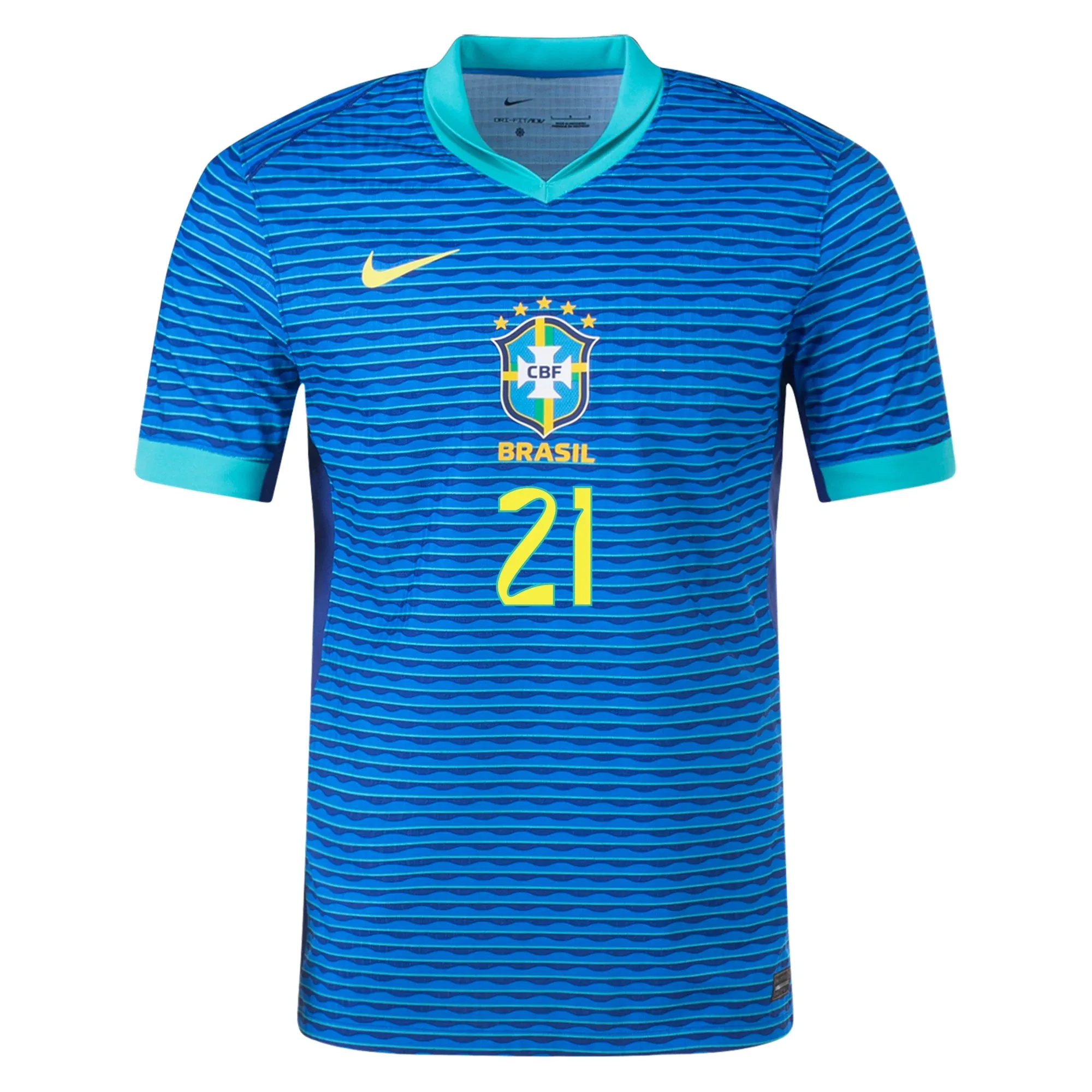 Nike Brazil Authentic Endrick Away Jersey 24/25 Soar/Dynamic Yellow) Odor Resistant Fabric Speed Comfort