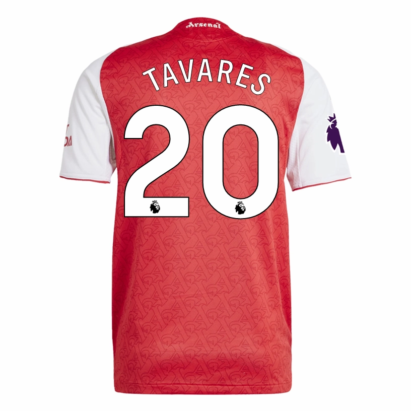 Sublimation Ready Fabric adidas Nuno Tavares Arsenal FC Authentic Home Jersey 25/26 w/ EPL Patch (Better Scarlet/White