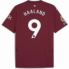 Hybrid Ply Construction Puma Manchester City Erling Haaland Third Jersey w/ EPL   No Room For Racism   Club World Cup Patches24/25 (Dark Jasper)