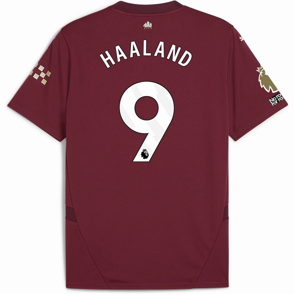 Puma Manchester City Erling Haaland Third Jersey w/ EPL   No Room For Racism   Club World Cup Patches24/25 (Dark Jasper) Indoor Workout Eco Friendly Fabric Blends