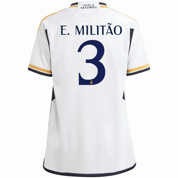 adidas Youth Real Madrid Eder Militao Home Jersey 23/24 (White) Active Performance