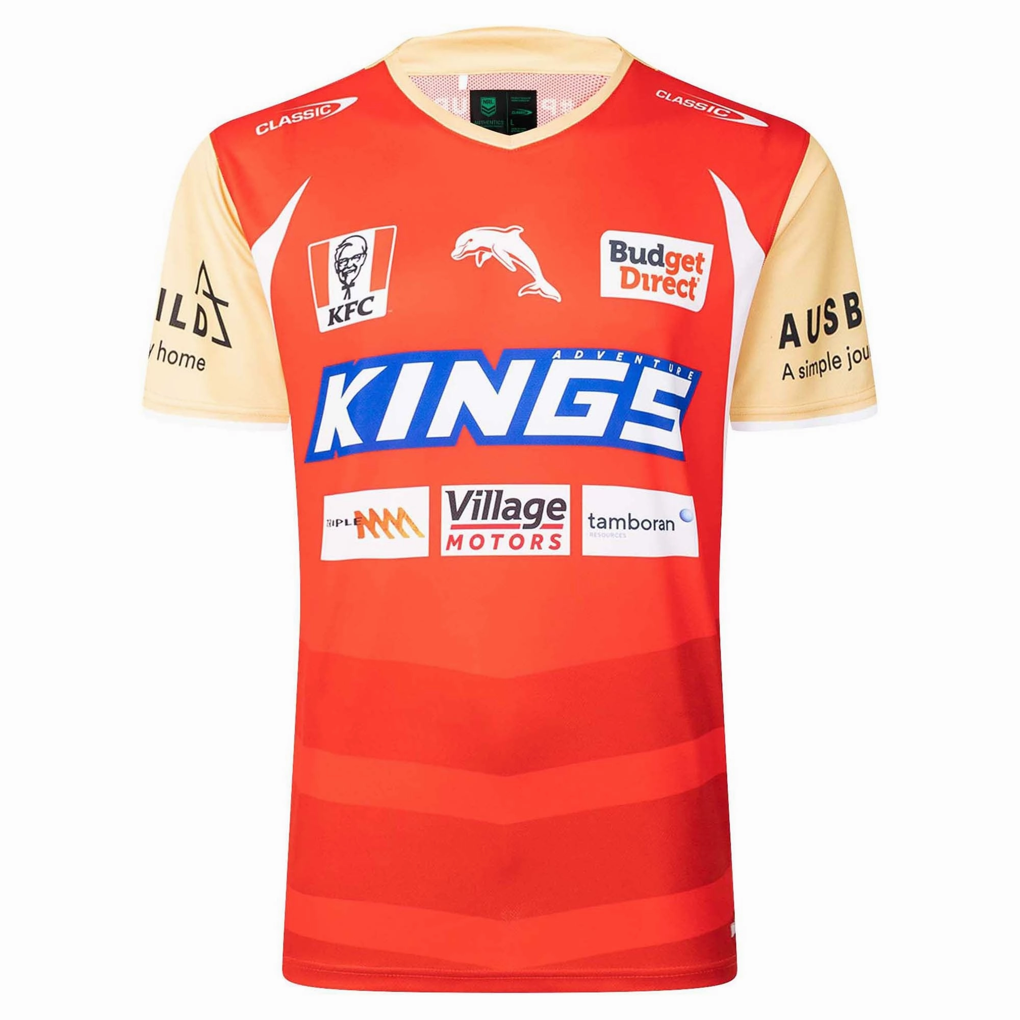 Men's NRL Redcliffe Dolphins 2025 Pro Training Tee Variable Density Knit